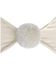 LUXE FUR POM: oatmeal-Baby Bling Bows