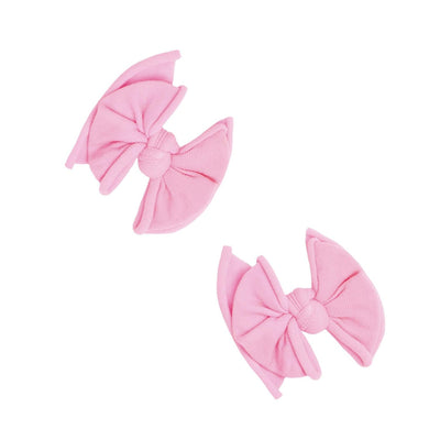2 Pack Spandex/Nylon Baby Fab Clips One Size: neon pink-a-boo-Baby Bling Bows