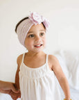 Soft Nylon/Spandex Dot Pattern Headband SHAB-BOW-LOUS One Size: thistle dot-Baby Bling Bows