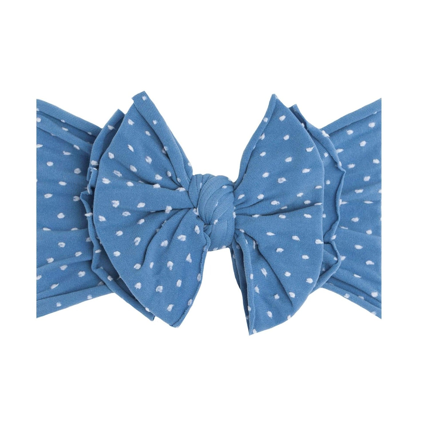 SHAB-BOW-LOUS: denim dot-Baby Bling Bows