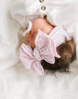 Soft Nylon/Spandex Dot Pattern Headband SHAB-BOW-LOUS One Size: thistle dot-Baby Bling Bows
