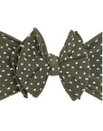Soft Nylon/Spandex Dot Pattern Headband SHAB-BOW-LOUS One Size: artichoke dot-Baby Bling Bows