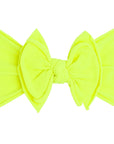 Soft Nylon/Spandex Headband Fab-BOW-Lous Style One Size: neon safety yellow-Baby Bling Bows
