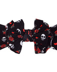 Soft Nylon Headband Printed Fab Style One Size: skull n rose-Baby Bling Bows
