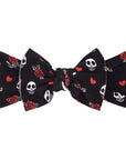 Soft Printed Nylon Headband One Size: skull n rose-Baby Bling Bows