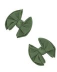2 Pack Spandex/Nylon Baby Fab Clips One Size: hunter-Baby Bling Bows