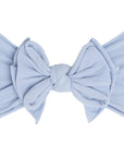 Soft Nylon/Spandex Headband FAB-BOW-LOUS One Size: dusty blue-Baby Bling Bows