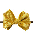 Soft Nylon Skinny Headband Velvet FAB-BOW-LOUS One Size: brown/crushed medallion-Baby Bling Bows