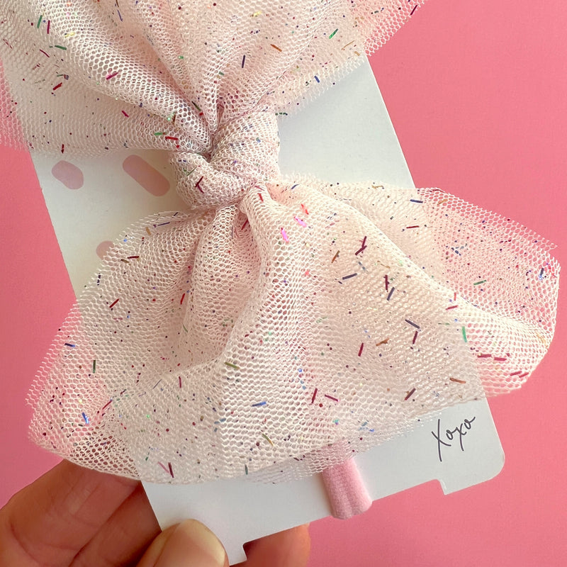 TULLE FAB® SKINNY: pink tinsel
