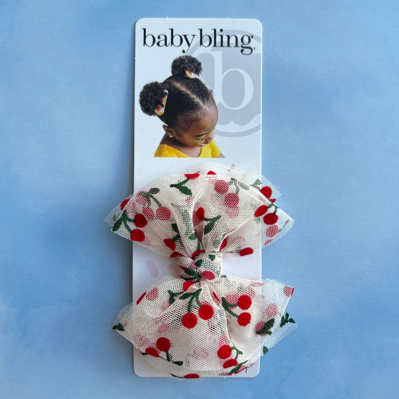 TULLE FAB CLIP: cherries