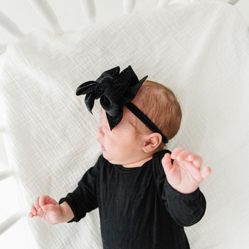 VELVET FAB® SKINNY: black glitter