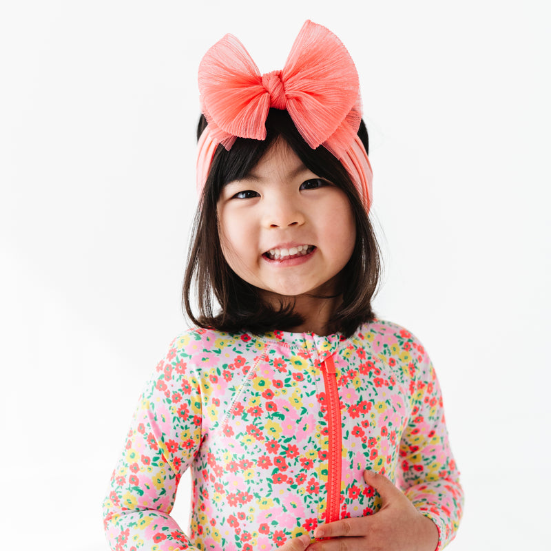 TULLE FAB®: pleated coral
