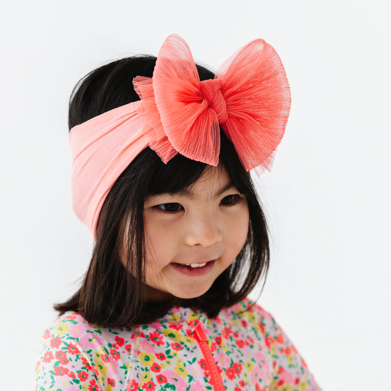 TULLE FAB®: pleated coral