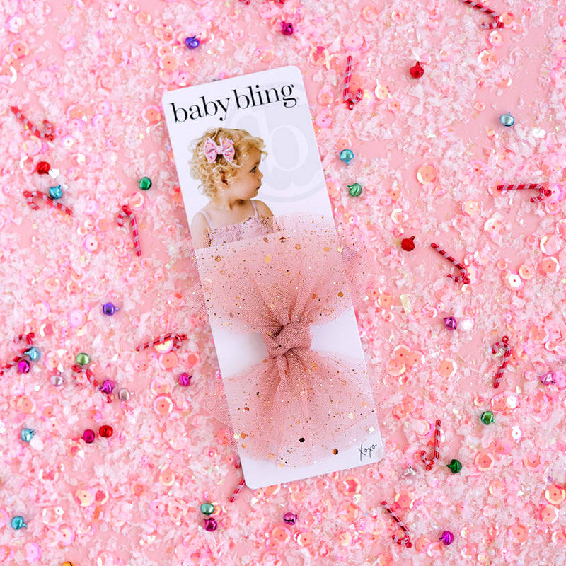 TULLE FAB® CLIP: glitter mauve