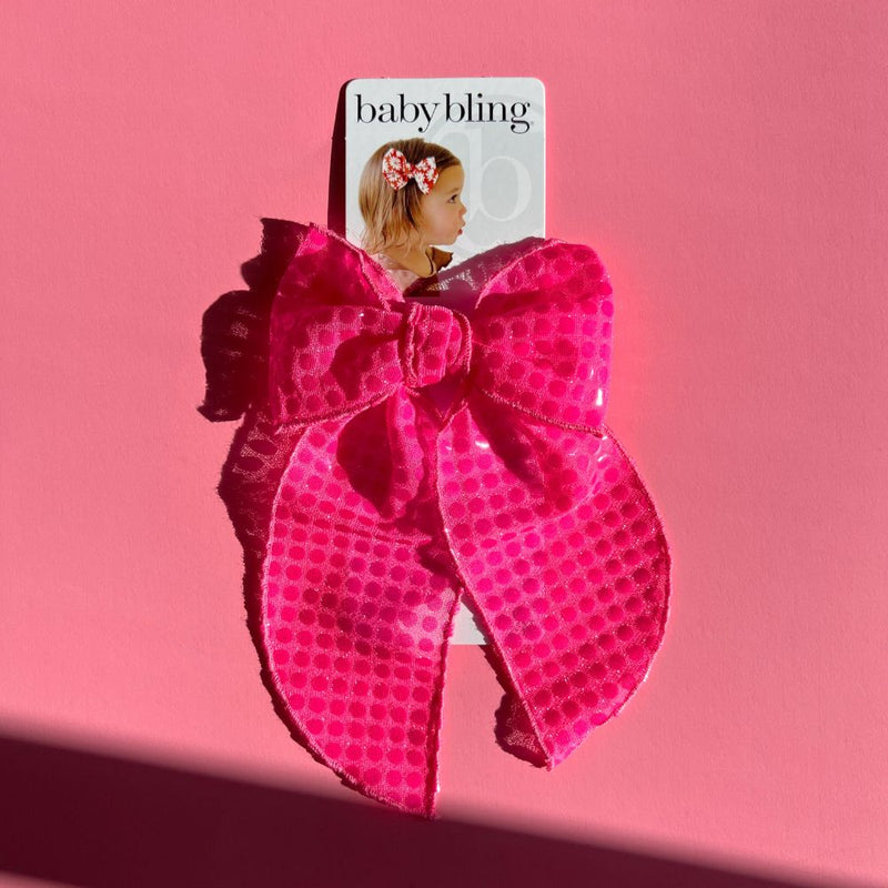 BIG BELLE CLIP: neon pink bubble dot