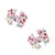 2PK PRINTED BABY FAB CLIPS: pink ditsy