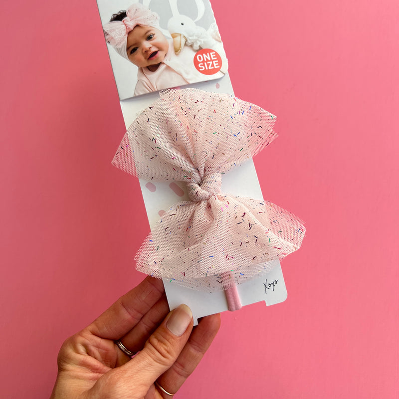 TULLE FAB® SKINNY: pink tinsel