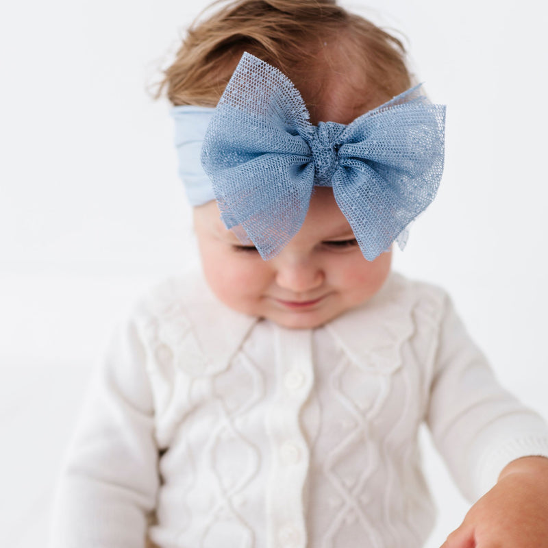 TULLE FAB®: dusty blue dot