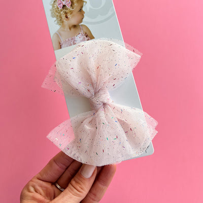 TULLE FAB® CLIP: pink tinsel