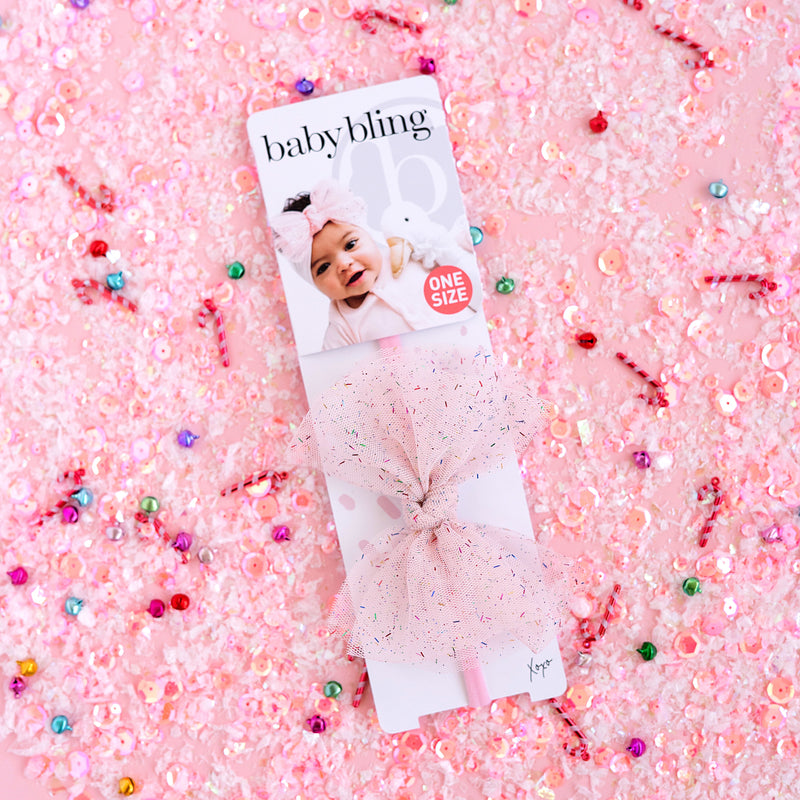 TULLE FAB® SKINNY: pink tinsel