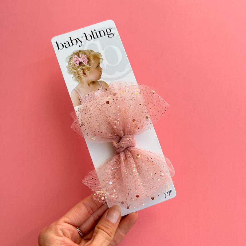 TULLE FAB® CLIP: glitter mauve