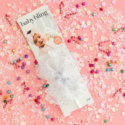 TULLE FAB® SKINNY: white silver star