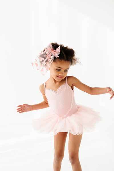 BIG BELLE CLIP: rose quartz butterfly