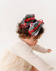 CLASSIC BOW CLIP: holiday plaid