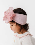 CLASSIC BOW: antique pink chiffon