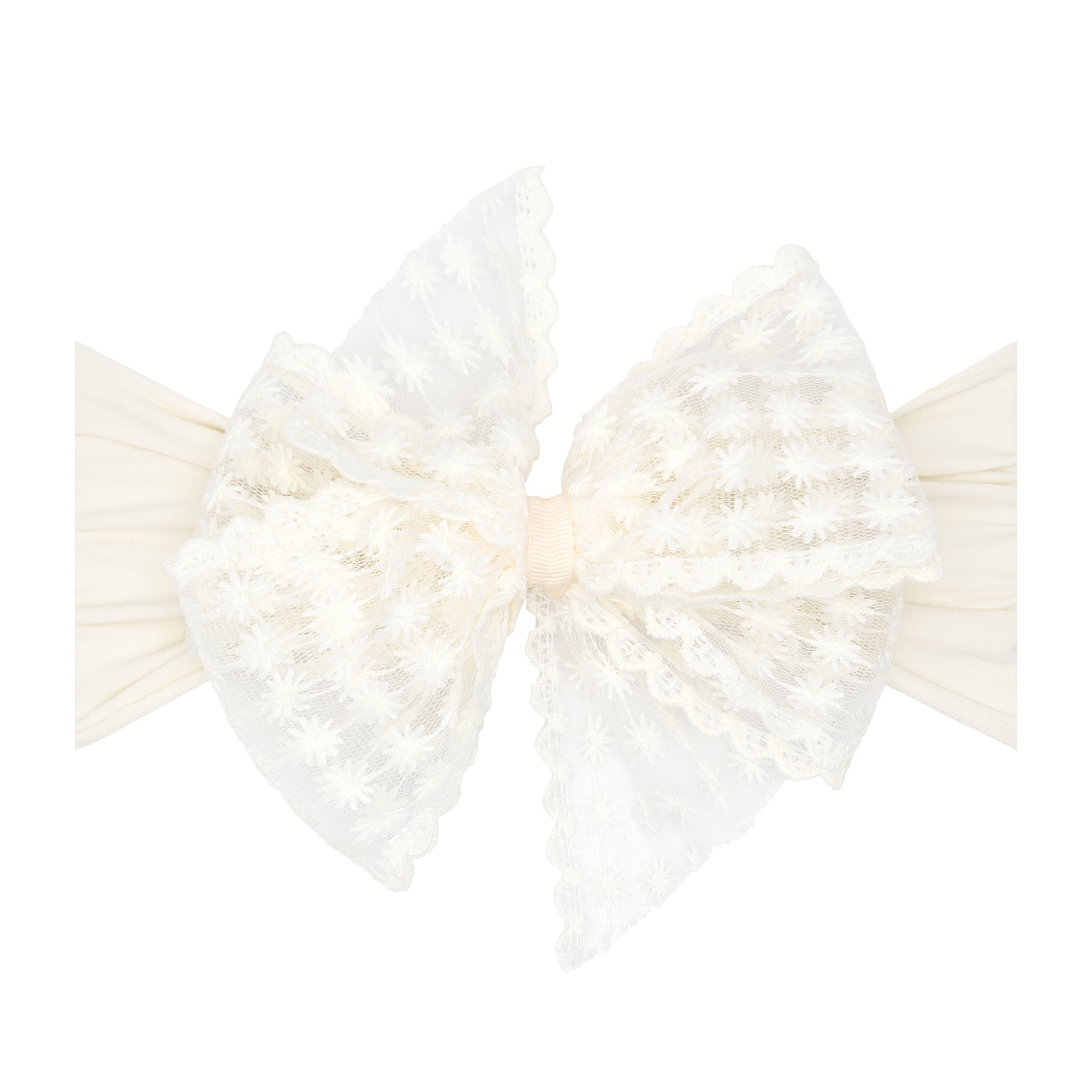 CLASSIC BOW: ivory daisy – Baby Bling Bows