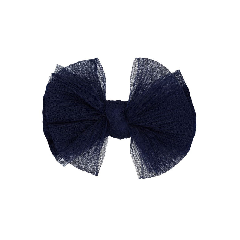 TULLE FAB CLIP: pleated navy