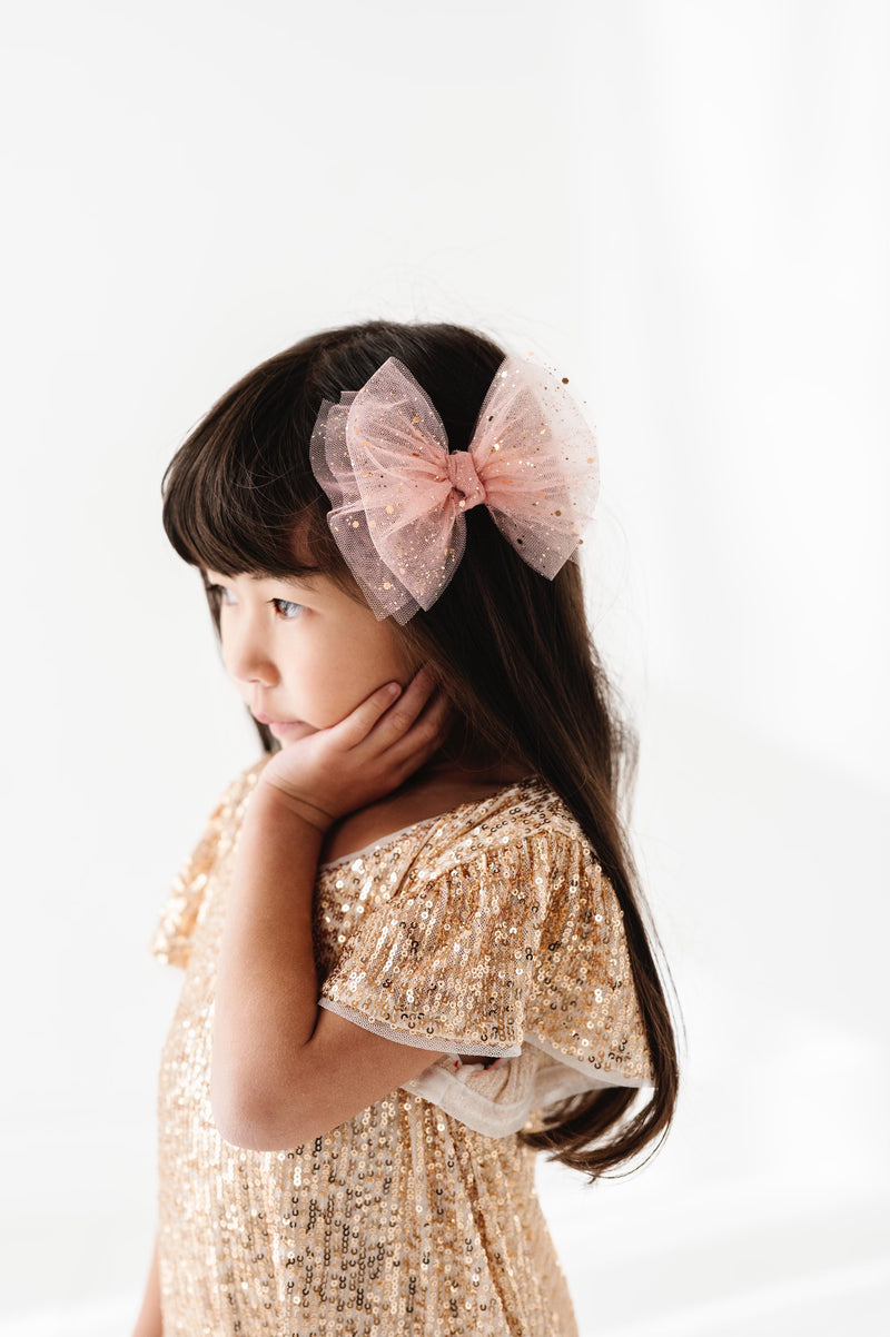 TULLE FAB® CLIP: glitter mauve
