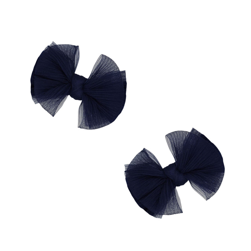 2PK TULLE BABY FAB® CLIPS: pleated navy