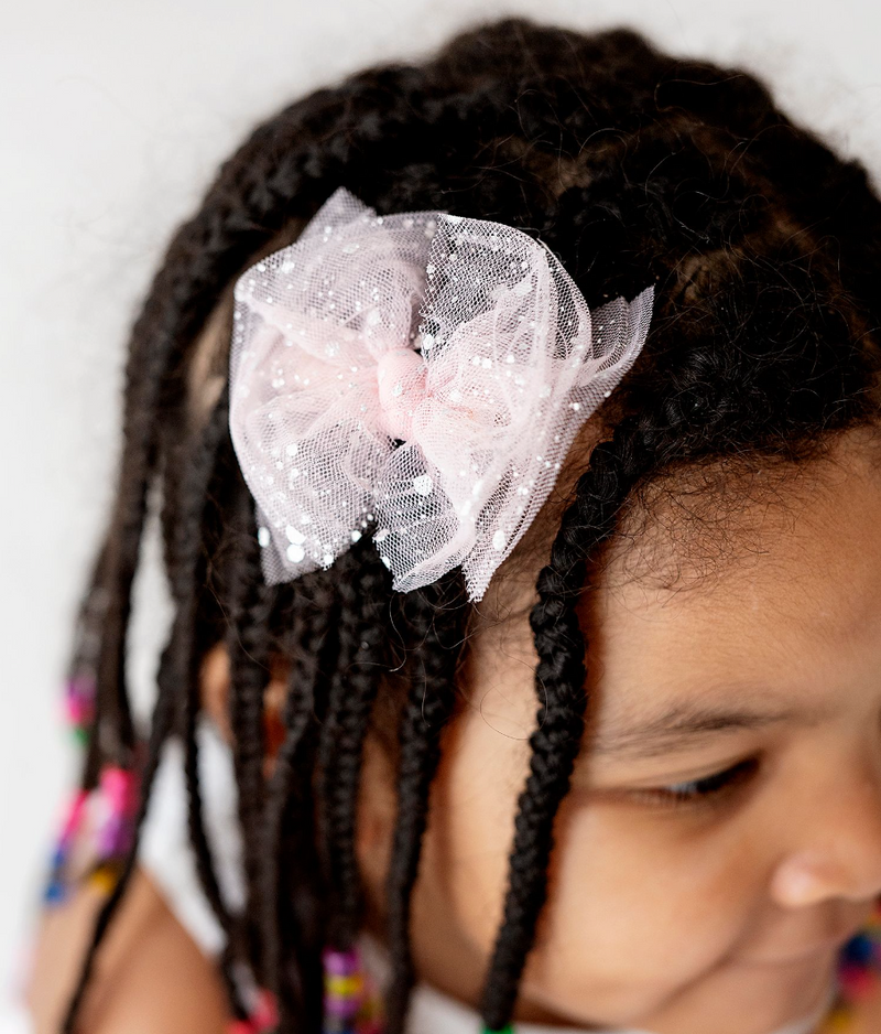 2PK TULLE BABY FAB CLIPS: princess pink
