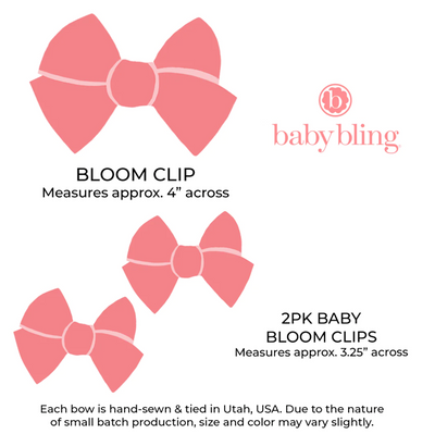 2PK BABY BLOOM CLIPS: bubblegum knit tulip