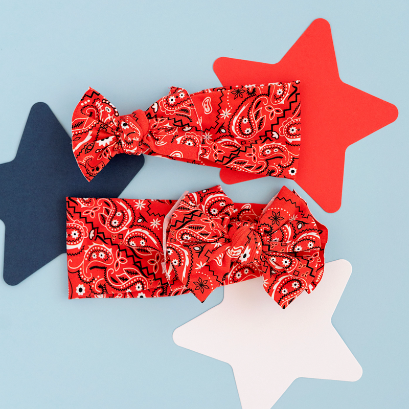 PRINTED KNOT: red bandana
