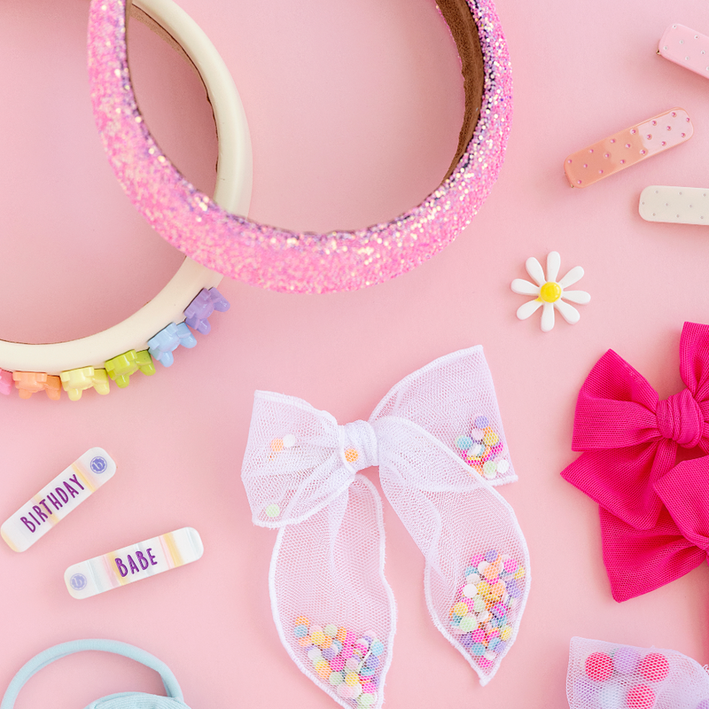 NOVELTY HARD HEADBAND: rainbow bear