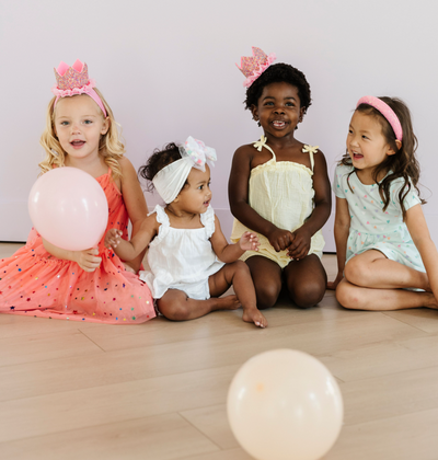 NOVELTY HARD HEADBAND: bubblegum glitter