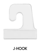 PLASTIC HOOK: Clear (PACK OF 20)