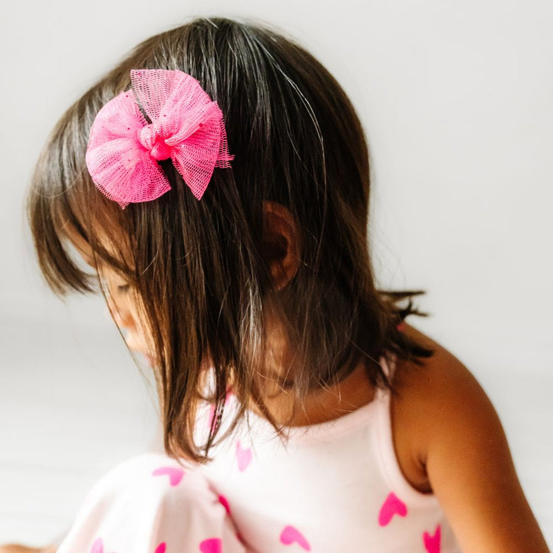 2PK TULLE BABY FAB® CLIPS: glo glitter
