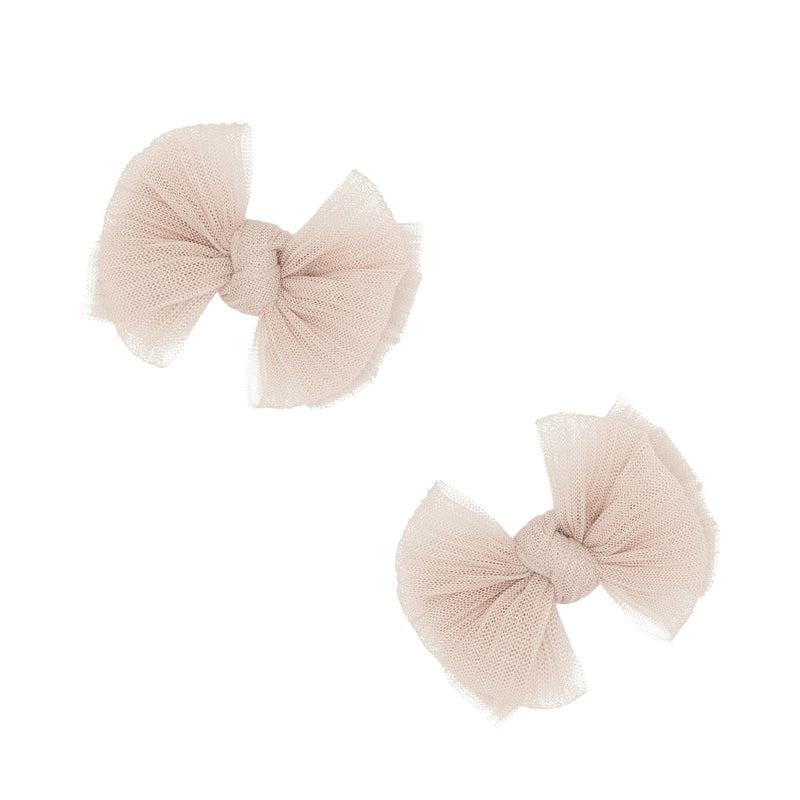2PK TULLE BABY FAB® CLIPS: pleated blush