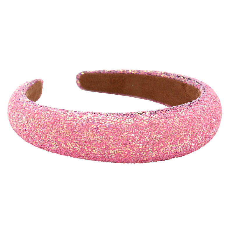 NOVELTY HARD HEADBAND: bubblegum glitter