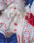 TRI KNOT: royal / white / cherry