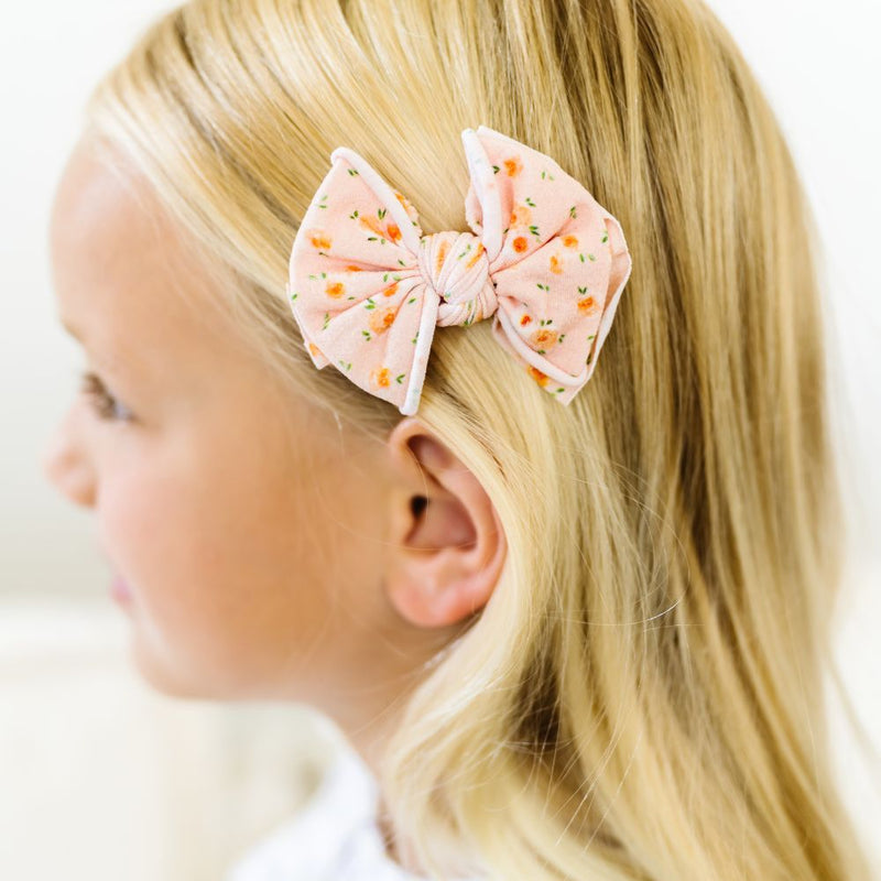 2PK PRINTED BABY FAB CLIPS: honey