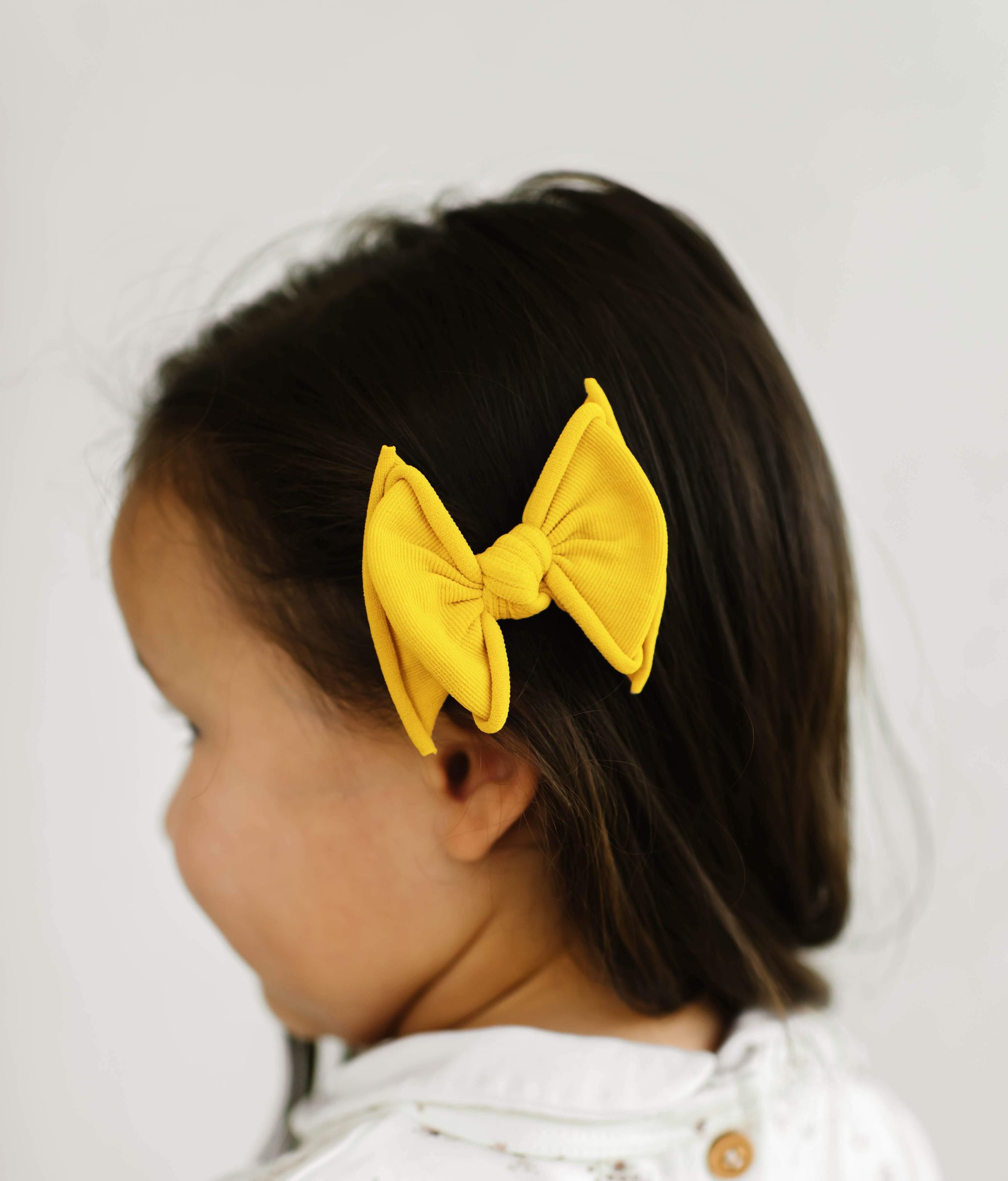 2PK BABY FAB CLIPS: canary-Baby Bling Bows