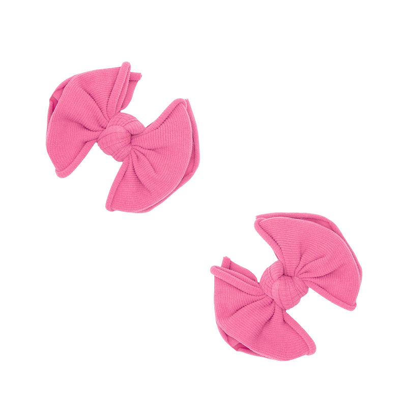 2PK BABY FAB CLIPS: hot pink