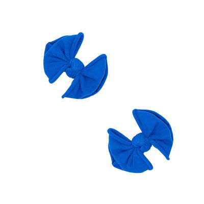 2 Pack Spandex/Nylon Baby Fab Clips One Size: ocean-Baby Bling Bows