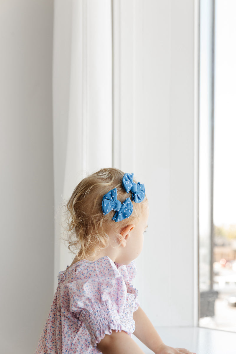 2PK BABY SHAB CLIPS: meringue dot