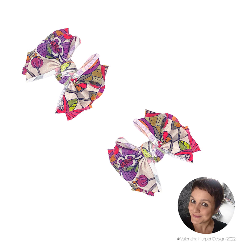 2PK PRINTED BABY FAB CLIPS: valentina
