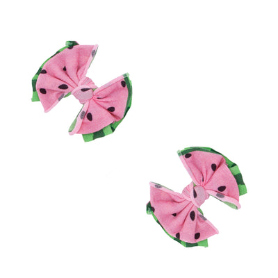 2PK PRINTED BABY FAB CLIPS: watermelon seeds